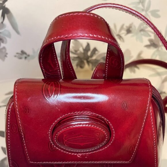 Cartier Happy Birthday Backpack Purse Monogram Patent Leather with Box - Picture 2 of 15